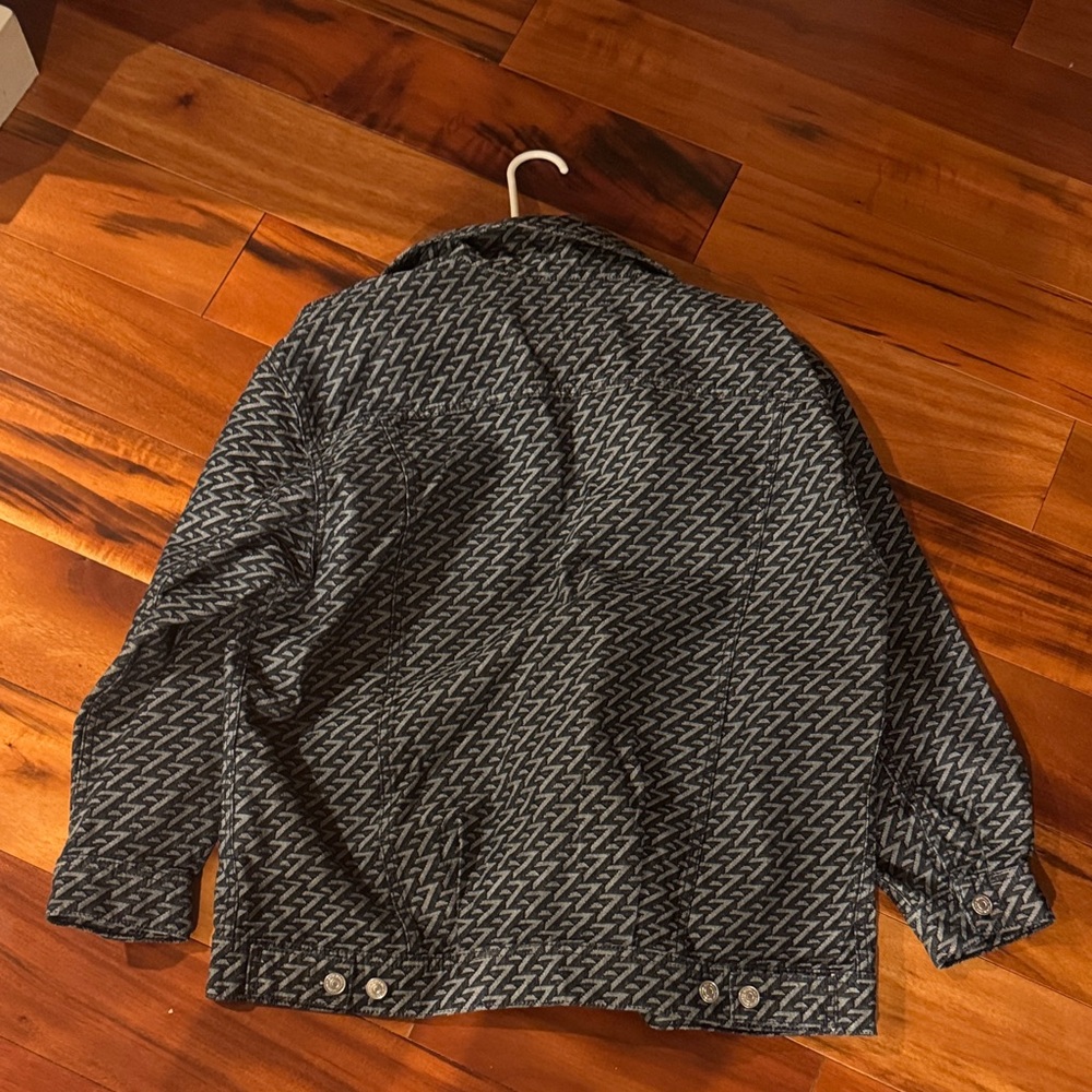 7 For All Mankind Black and Gray Textured Jacket - Picture 5 of 10
